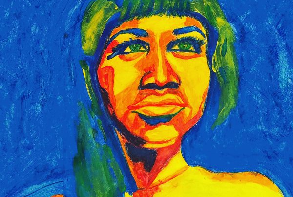 Surrebral A-R-E-T-H-A Aretha Franklin painting