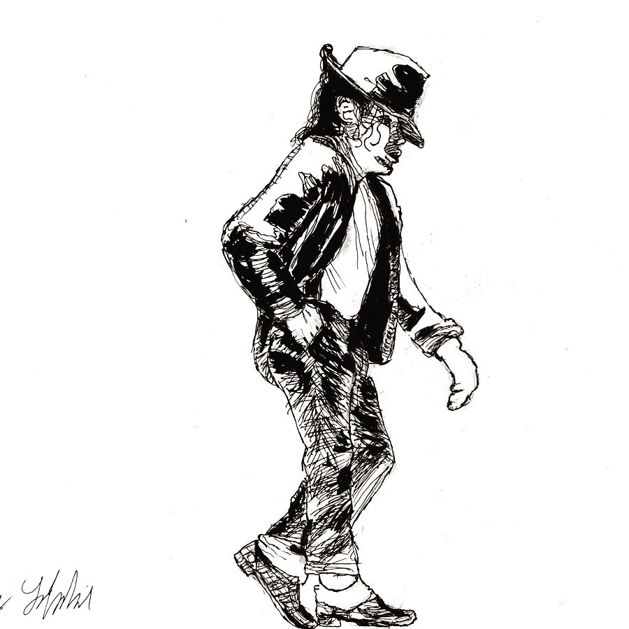 Surrebral Michael Jackson Moonwalker Drawing