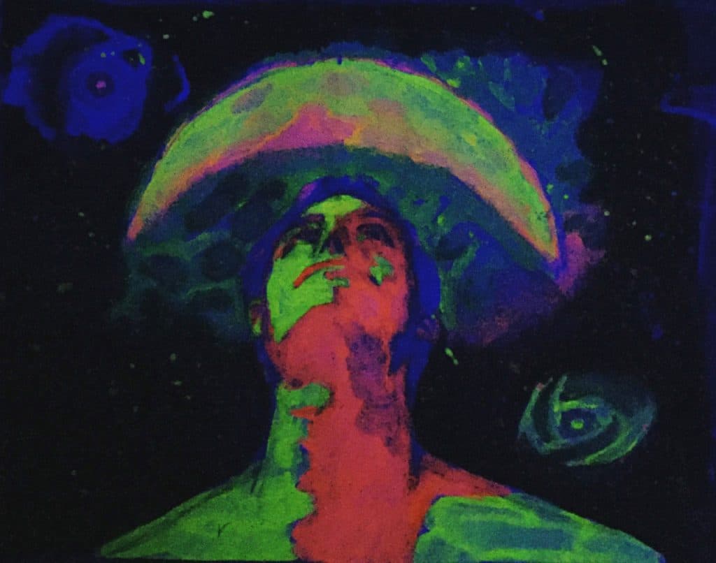 Surrebral In a Spacy Mood Blacklight Painting