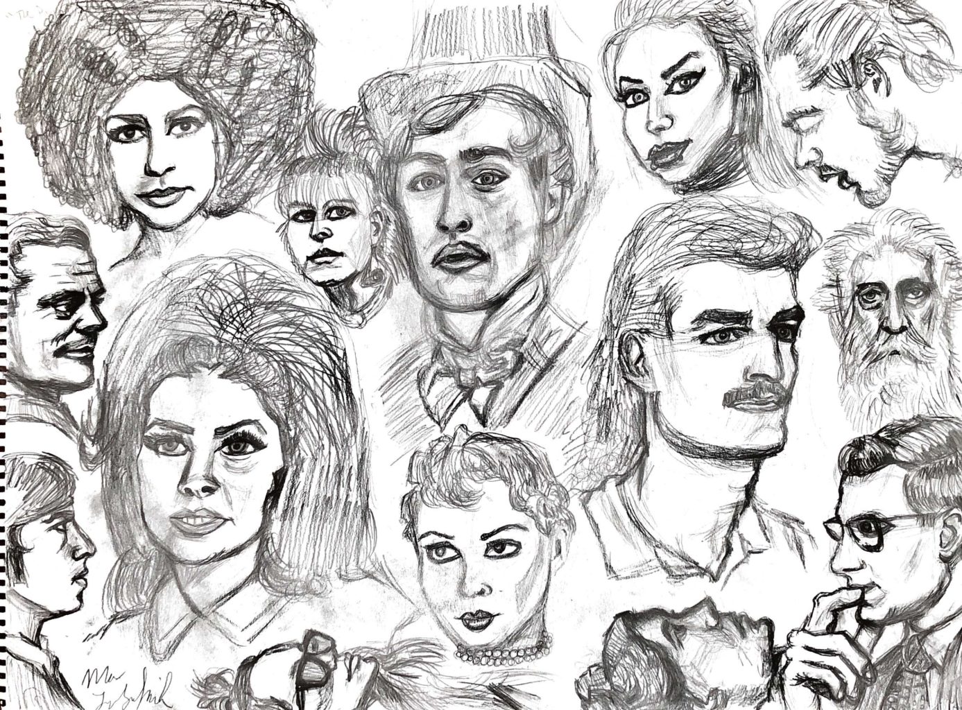 Surrebral A Whole Bunch of F***ing Faces Fucking drawing