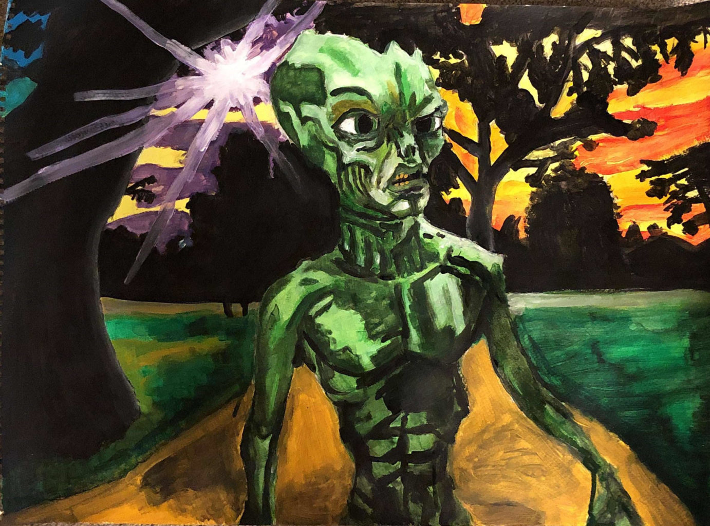 Alien Forest Surrebral painting