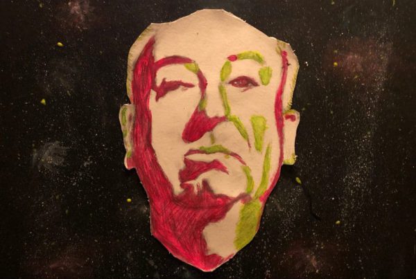 Surrebral Alfred Hitchcock Painting and Collage
