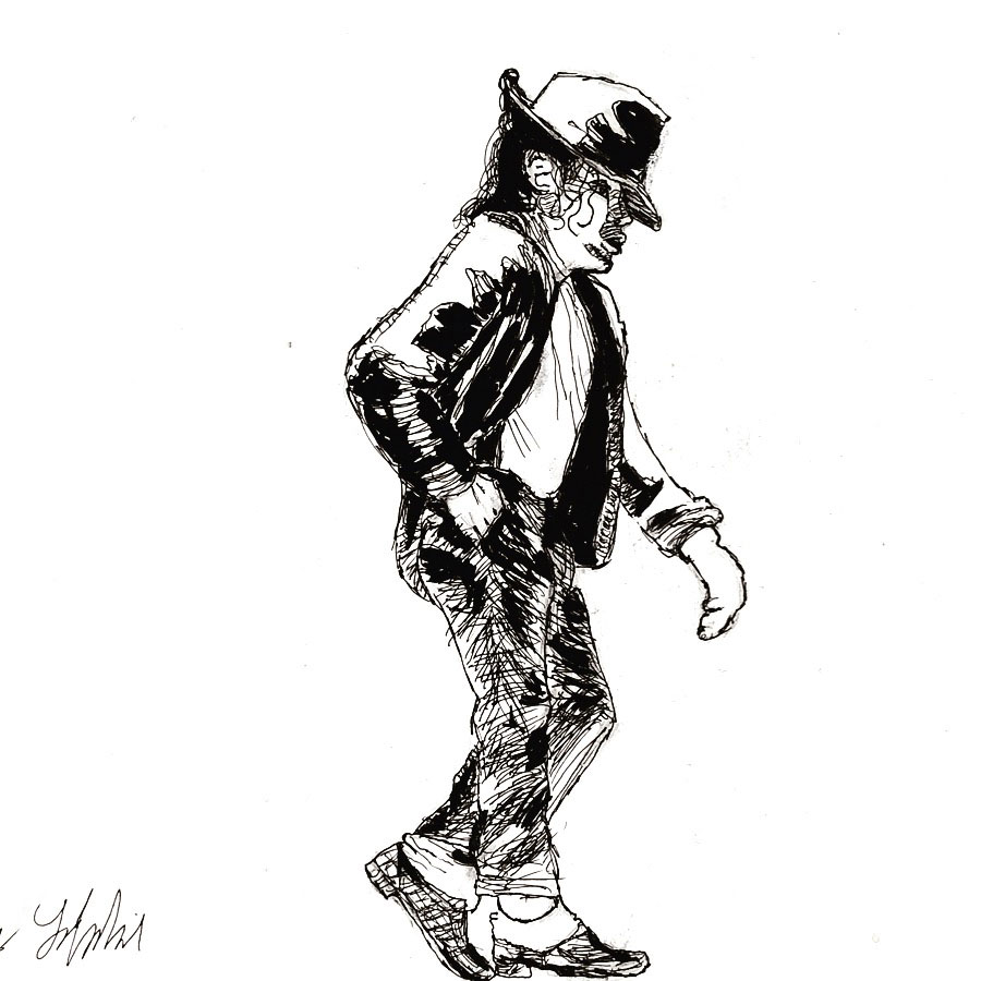 How To Draw Michael Jackson Doing The Moonwalk Step By Step Moonwalk