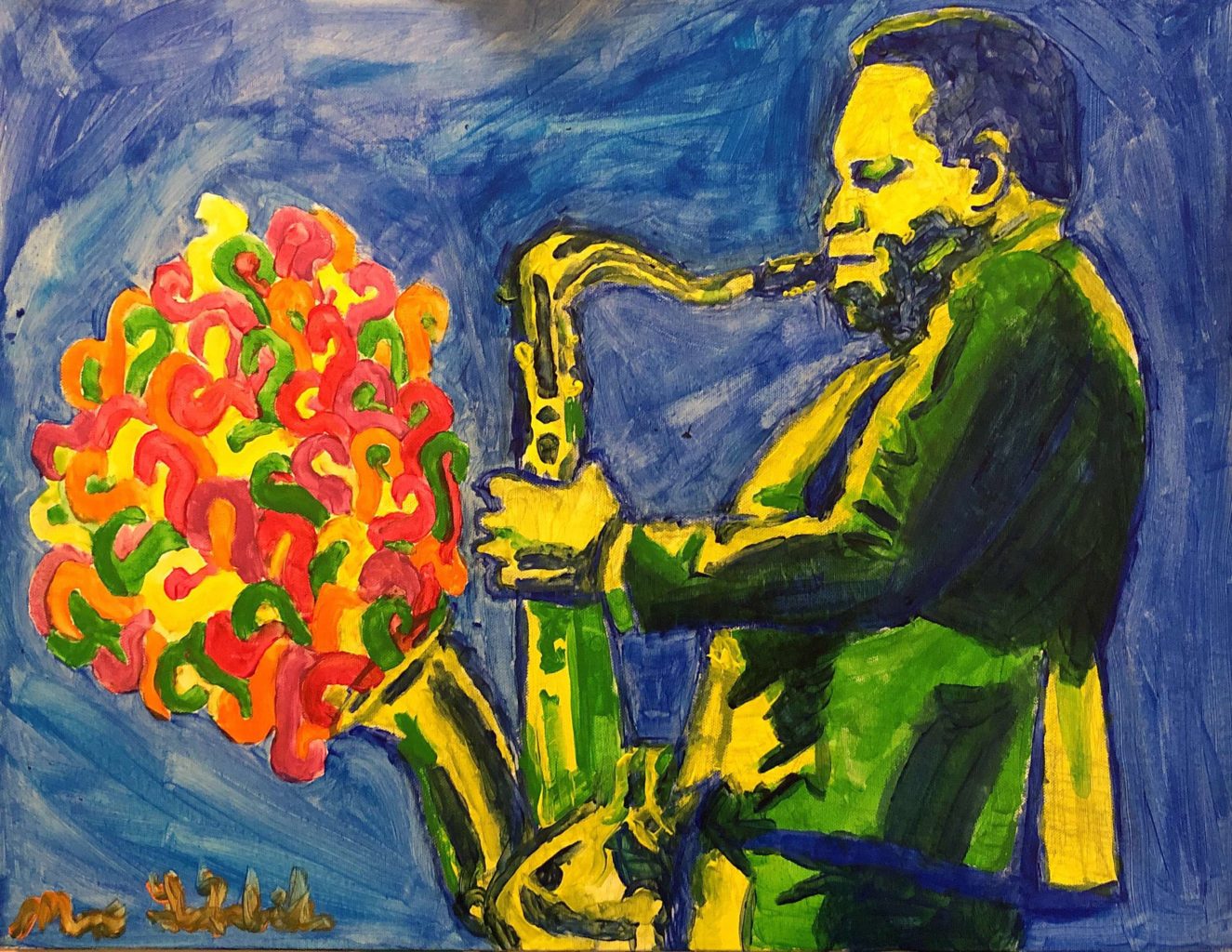 Surrebral Soulful Saxophone Painting