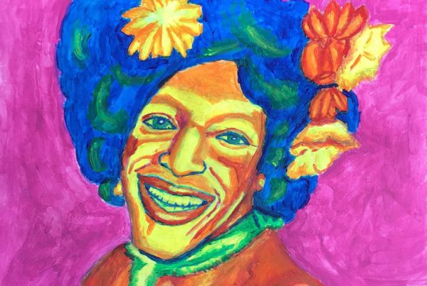 The Inncocence of Love with Marsha P Johnson- Surrebral- LGBTQ Awareness Month- Acrylic- Paint