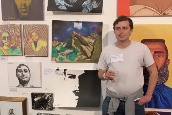 Max at the Chocolate and Art Show in LA in February, 2020, on his about page.