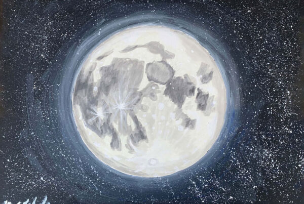 Art piece, Full Moon, posted on Surrebral. It is space art of the moon based off a full moon!