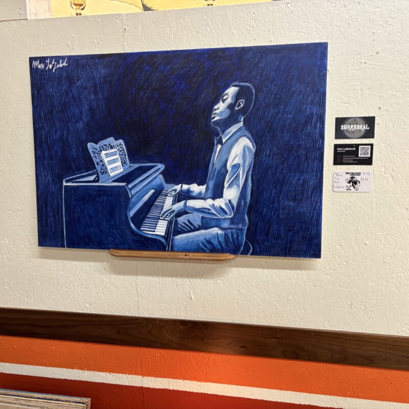 Blues Piece Picture hanging at Sidetracked Workshop's Urbanite PDX shop