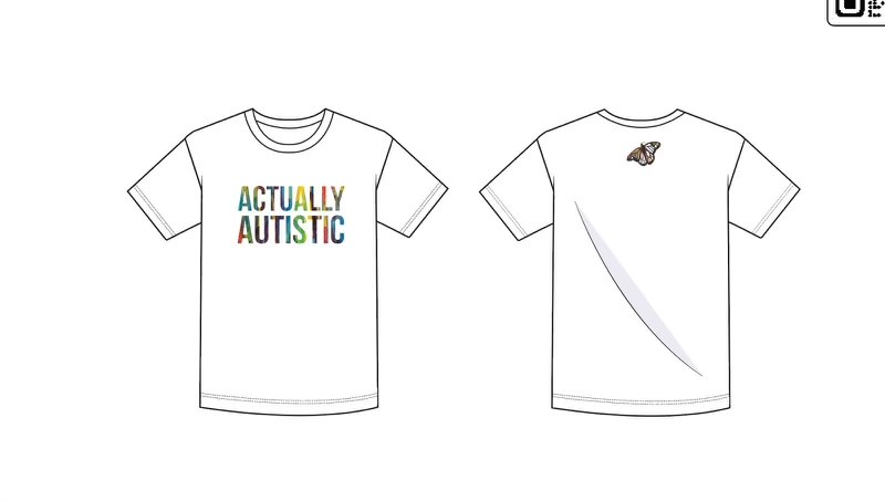 First Mockup of Actually Autistic T-Shirt