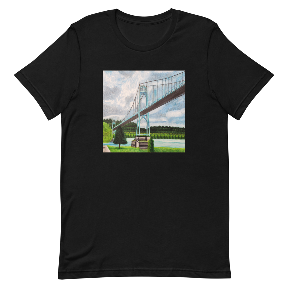 St John's Bridge T-Shirt mockup.