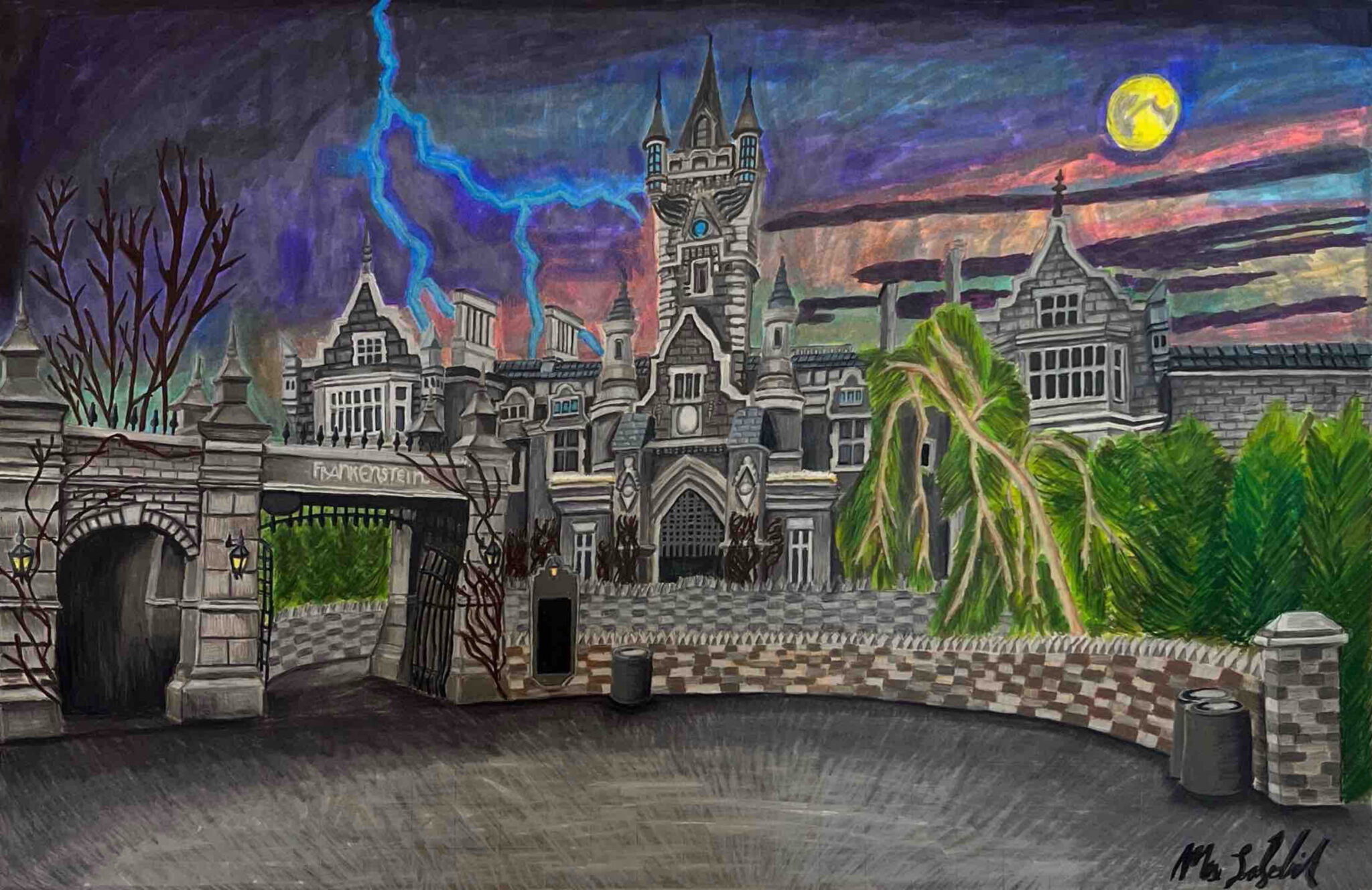Frankenstein Manor inspired by Monsters Unchained: The Frankenstein Experiment at Universal Orlando's Epic Universe park.