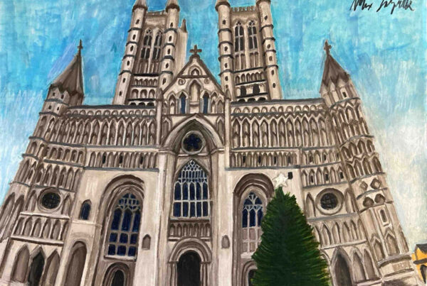 Art of Lincoln Cathedral in Lincolnshire, United Kingdom.